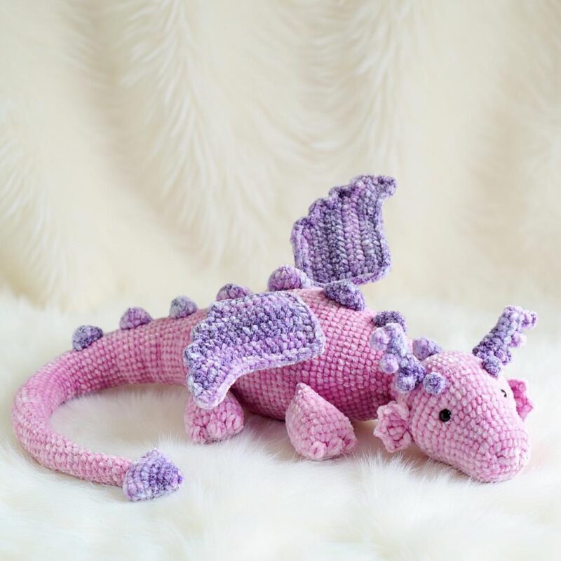 Fairy Dragon Amigurumi Crochet Pattern - Magical DIY Stuffed Animal Toy - Instant Download PDF
