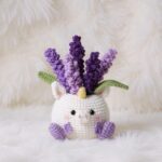 Lavender Unicorn Pot Amigurumi Crochet Pattern - Adorable DIY Planter & Decor - Instant Download PDF