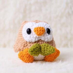 Leafy Owl Amigurumi Crochet Pattern - Adorable DIY Stuffed Animal Toy - Instant Download PDF