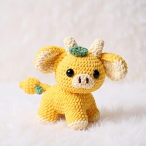 Lemon Cow Amigurumi Crochet Pattern - Adorable DIY Stuffed Animal Toy - Instant Download PDF