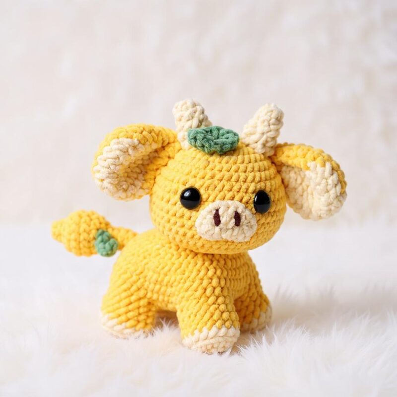 Lemon Cow Amigurumi Crochet Pattern - Adorable DIY Stuffed Animal Toy - Instant Download PDF
