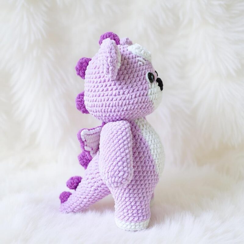 Lilac Charm Dragon Amigurumi Crochet Pattern - Adorable DIY Stuffed Animal Toy - Instant Download PDF - Image 4