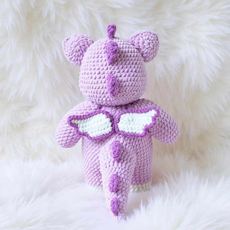 Lilac Charm Dragon Amigurumi Crochet Pattern - Adorable DIY Stuffed Animal Toy - Instant Download PDF - Image 5