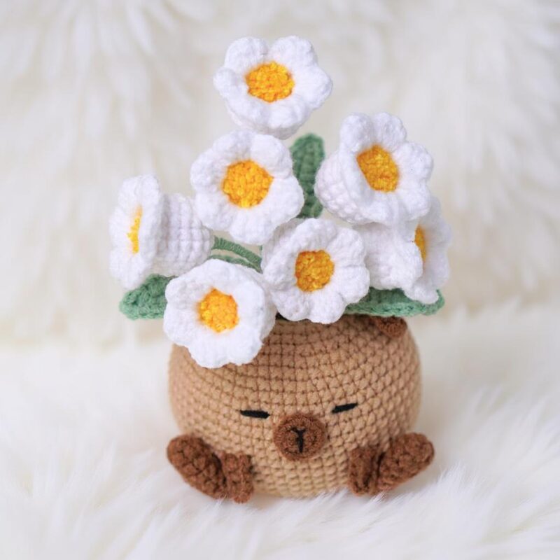Lily of the Valley Capybara Amigurumi Crochet Pattern - Adorable DIY Stuffed Animal Toy - Instant Download PDF - Image 2