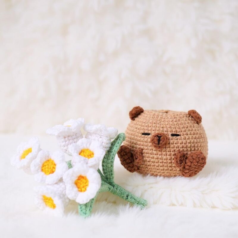 Lily of the Valley Capybara Amigurumi Crochet Pattern - Adorable DIY Stuffed Animal Toy - Instant Download PDF - Image 3
