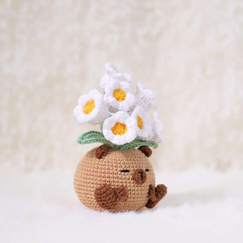 Lily of the Valley Capybara Amigurumi Crochet Pattern - Adorable DIY Stuffed Animal Toy - Instant Download PDF - Image 4