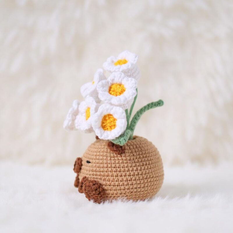 Lily of the Valley Capybara Amigurumi Crochet Pattern - Adorable DIY Stuffed Animal Toy - Instant Download PDF - Image 6