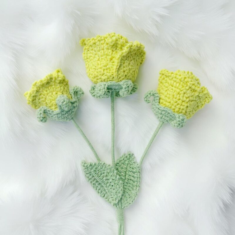 Lisianthus Flower Crochet Pattern - Elegant DIY Handmade Bouquet - Instant Download PDF