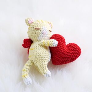 Love Cat Amigurumi Crochet Pattern - Adorable DIY Stuffed Animal Toy - Instant Download PDF