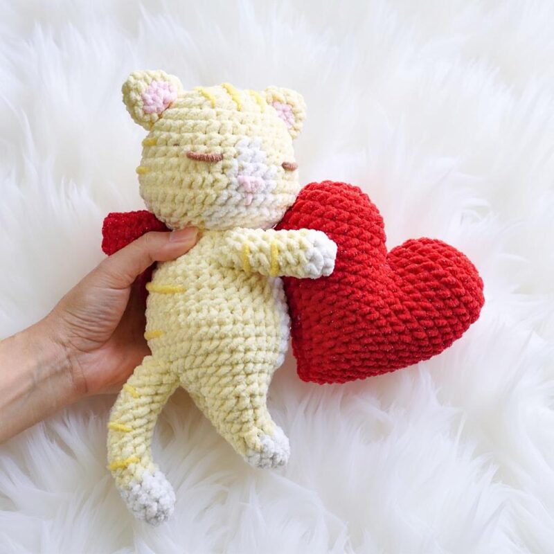 Love Cat Amigurumi Crochet Pattern - Adorable DIY Stuffed Animal Toy - Instant Download PDF - Image 2