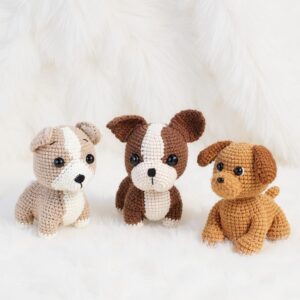Puppy Dog Bundle Amigurumi Crochet Pattern - Adorable DIY Stuffed Animal Toys - Instant Download PDF