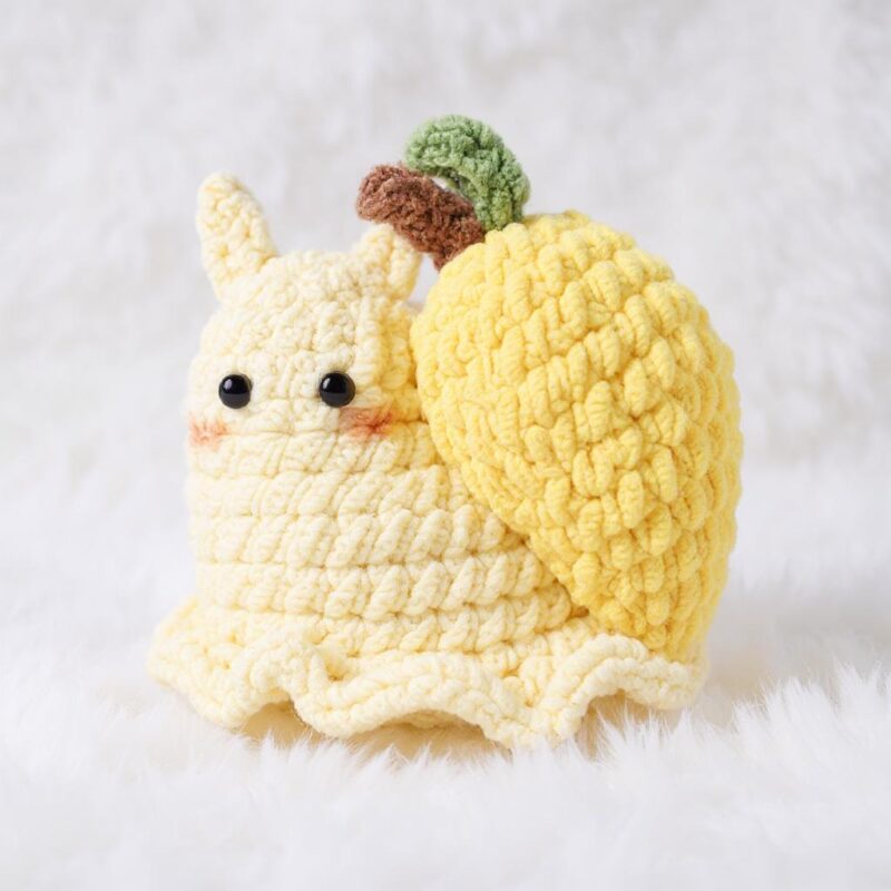 Mango Snail Amigurumi Crochet Pattern - Adorable DIY Stuffed Animal Toy - Instant Download PDF - Image 2