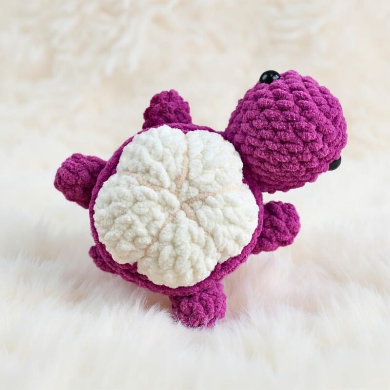 Mangosteen Turtle Amigurumi Crochet Pattern - No-Sew DIY Stuffed Animal Toy - Instant Download PDF - Image 6