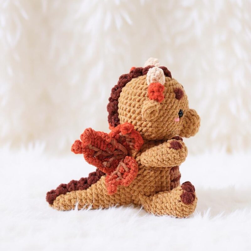 Maple Leaf Dragon Amigurumi Crochet Pattern - Whimsical DIY Stuffed Animal Toy - Instant Download PDF - Image 4