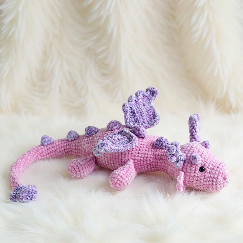Fairy Dragon Amigurumi Crochet Pattern - Whimsical DIY Stuffed Animal Toy - Instant Download PDF