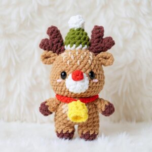 Holiday Reindeer Amigurumi Crochet Pattern - Adorable DIY Stuffed Animal Toy - Instant Download PDF