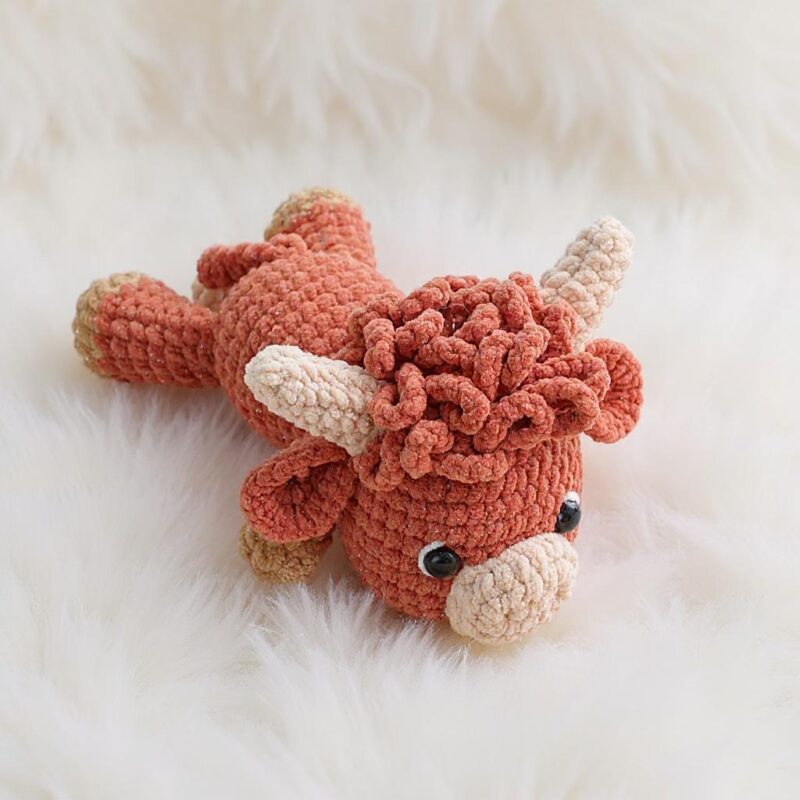 Mini Highland Cow Amigurumi Crochet Pattern - Adorable DIY Stuffed Animal Toy - Instant Download PDF - Image 2