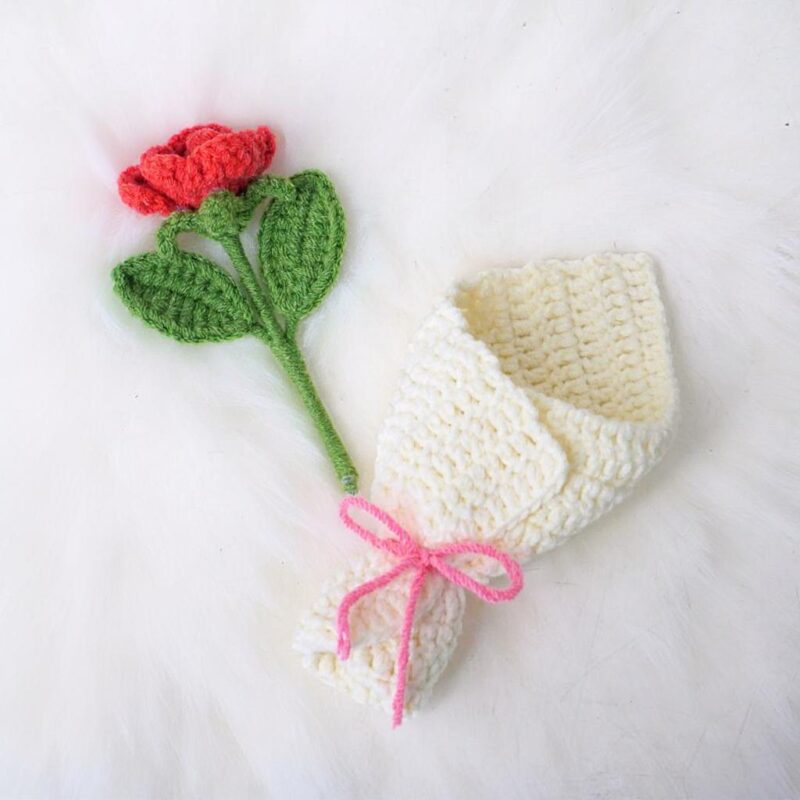 Mini Rose Bouquet Amigurumi Crochet Pattern - Charming DIY Handmade Flowers - Instant Download PDF - Image 5