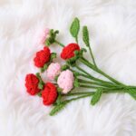 Mini Rose Amigurumi Crochet Pattern - Adorable DIY Handmade Flower - Instant Download PDF