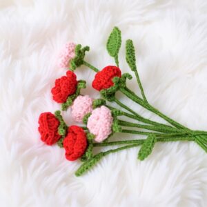 Mini Rose Amigurumi Crochet Pattern - Adorable DIY Handmade Flower - Instant Download PDF