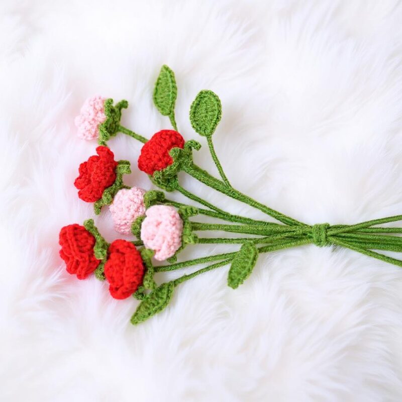 Mini Rose Amigurumi Crochet Pattern - Adorable DIY Handmade Flower - Instant Download PDF - Image 3