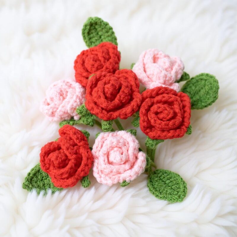 Mini Rose Amigurumi Crochet Pattern - Adorable DIY Handmade Flower - Instant Download PDF - Image 4