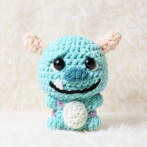 Minty Monster Amigurumi Crochet Pattern - Adorable DIY Stuffed Animal Toy - Instant Download PDF