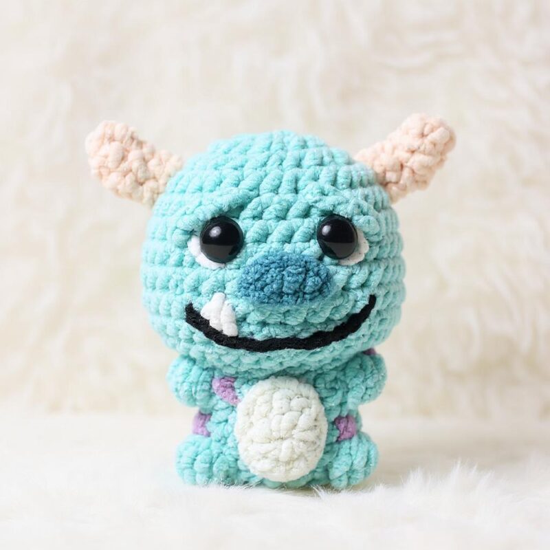 Minty Monster Amigurumi Crochet Pattern - Adorable DIY Stuffed Animal Toy - Instant Download PDF