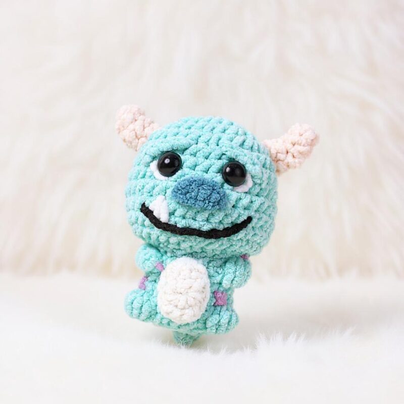 Minty Monster Amigurumi Crochet Pattern - Adorable DIY Stuffed Animal Toy - Instant Download PDF - Image 2
