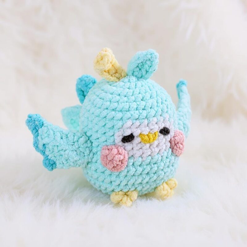 Minty Parrot Amigurumi Crochet Pattern - Adorable DIY Stuffed Animal Toy - Instant Download PDF - Image 2