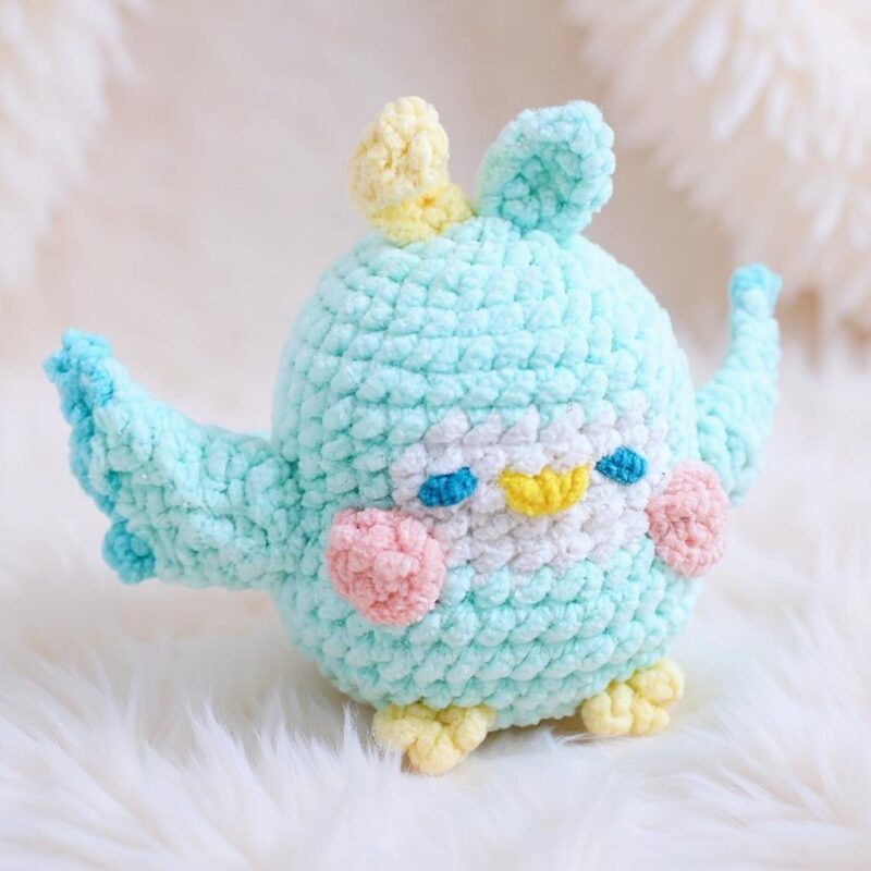 Minty Parrot Amigurumi Crochet Pattern - Adorable DIY Stuffed Animal Toy - Instant Download PDF - Image 3