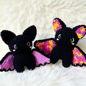 Bat Amigurumi Crochet Pattern - Colorful DIY Stuffed Animal Toy - Instant Download PDF