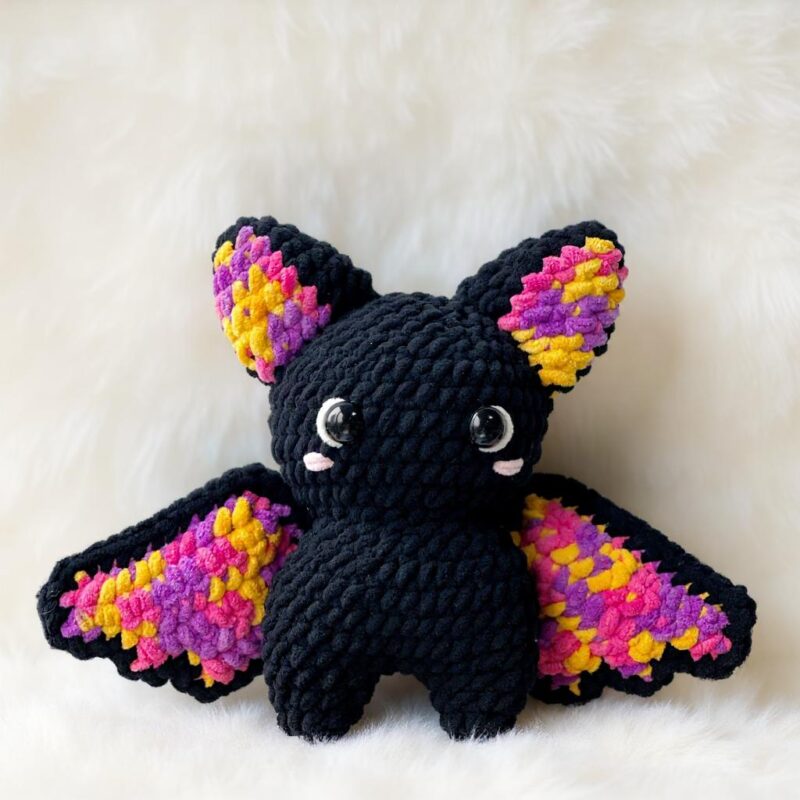 Bat Amigurumi Crochet Pattern - Colorful DIY Stuffed Animal Toy - Instant Download PDF - Image 2