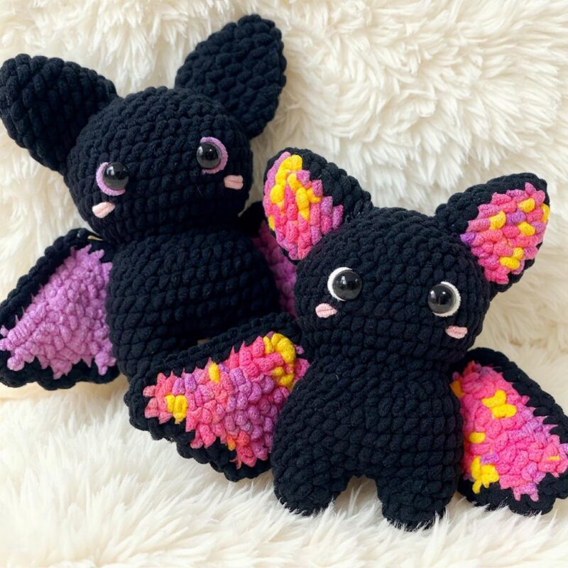 Bat Amigurumi Crochet Pattern - Colorful DIY Stuffed Animal Toy - Instant Download PDF - Image 3