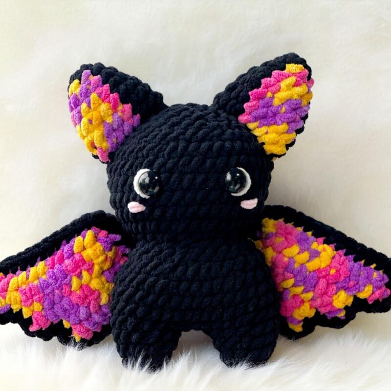 Bat Amigurumi Crochet Pattern - Colorful DIY Stuffed Animal Toy - Instant Download PDF - Image 6