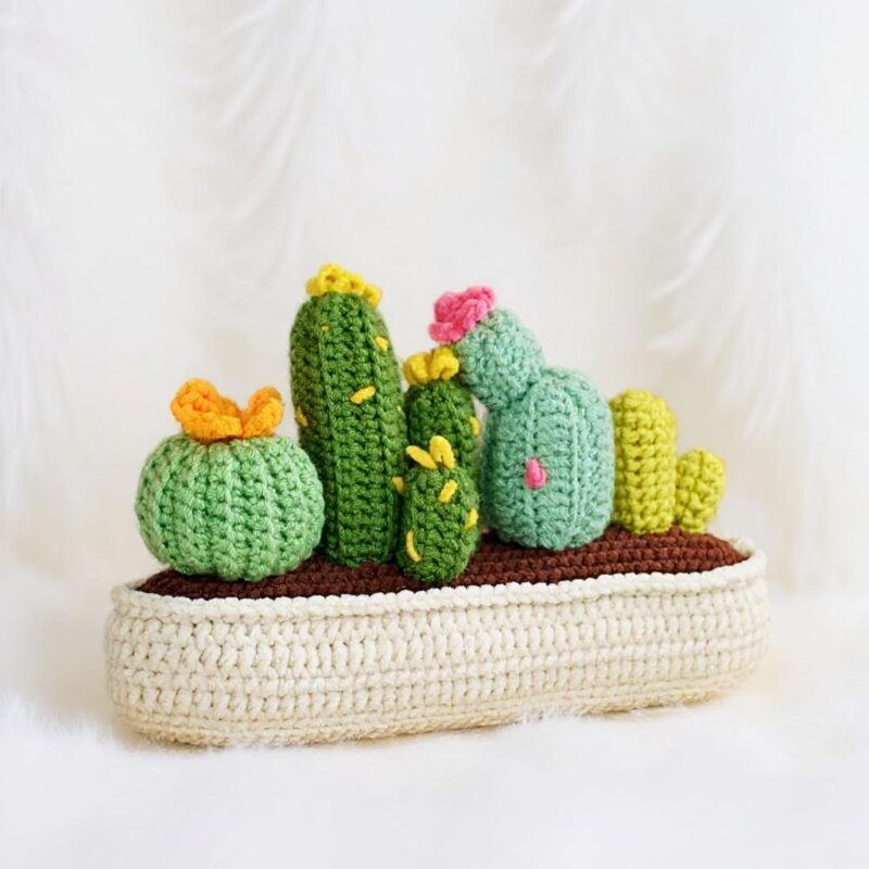 Mixed Cactus Garden Amigurumi Crochet Pattern - Charming DIY Potted Plant Decor - Instant Download PDF - Image 2