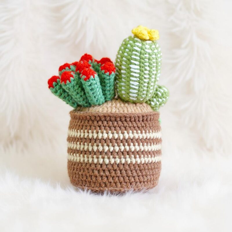 Mixed Cactus Pot Amigurumi Crochet Pattern - Charming DIY Potted Plant Decor - Instant Download PDF - Image 4