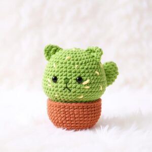 Mochi Cat Cactus Amigurumi Crochet Pattern - Adorable DIY Stuffed Animal Toy - Instant Download PDF