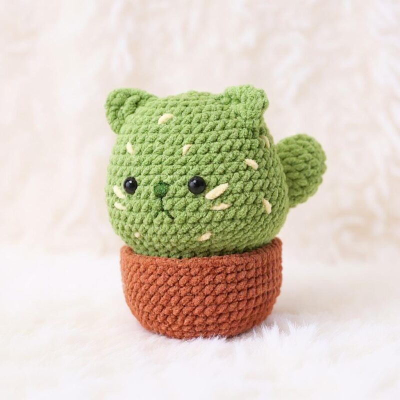 Mochi Cat Cactus Amigurumi Crochet Pattern - Adorable DIY Stuffed Animal Toy - Instant Download PDF - Image 3