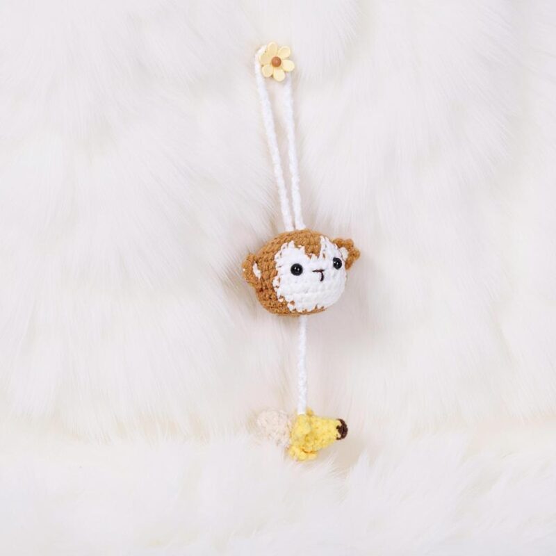 Monkey Bookmark Amigurumi Crochet Pattern - Adorable DIY Animal Bookmark - Instant Download PDF