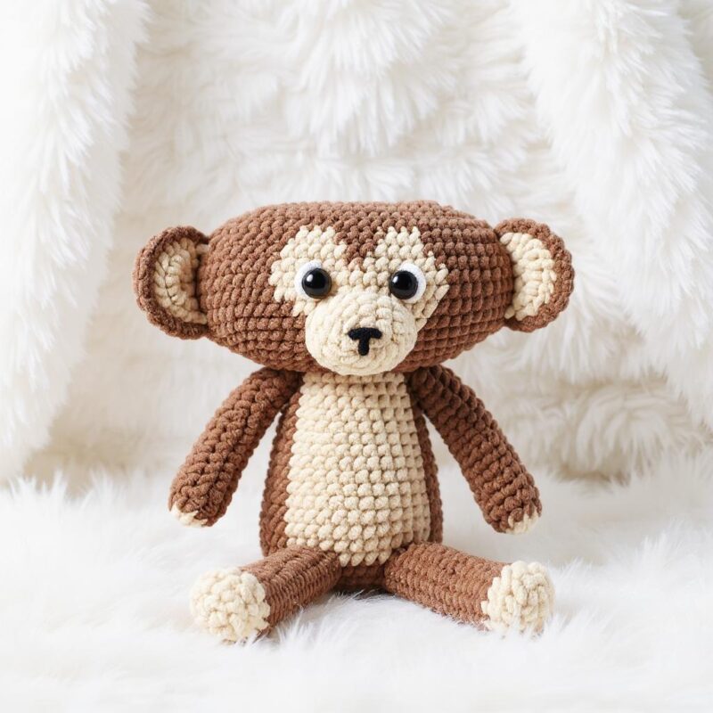 Monkey Amigurumi Crochet Pattern - Adorable DIY Stuffed Animal Toy - Instant Download PDF