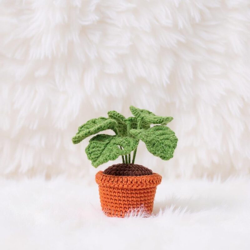Monstera Deliciosa Pot Amigurumi Crochet Pattern - Lush - DIY Houseplant Decor - Instant Download PDF - Image 3