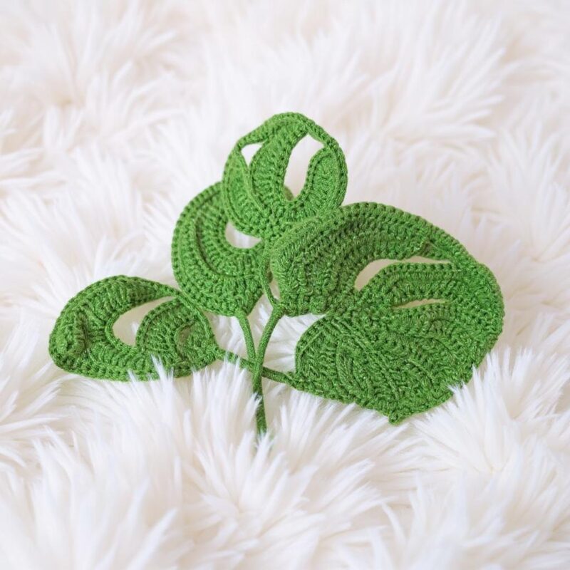 Monstera Leaf Amigurumi Crochet Pattern - Lush DIY Plant Decor - Instant Download PDF - Image 4