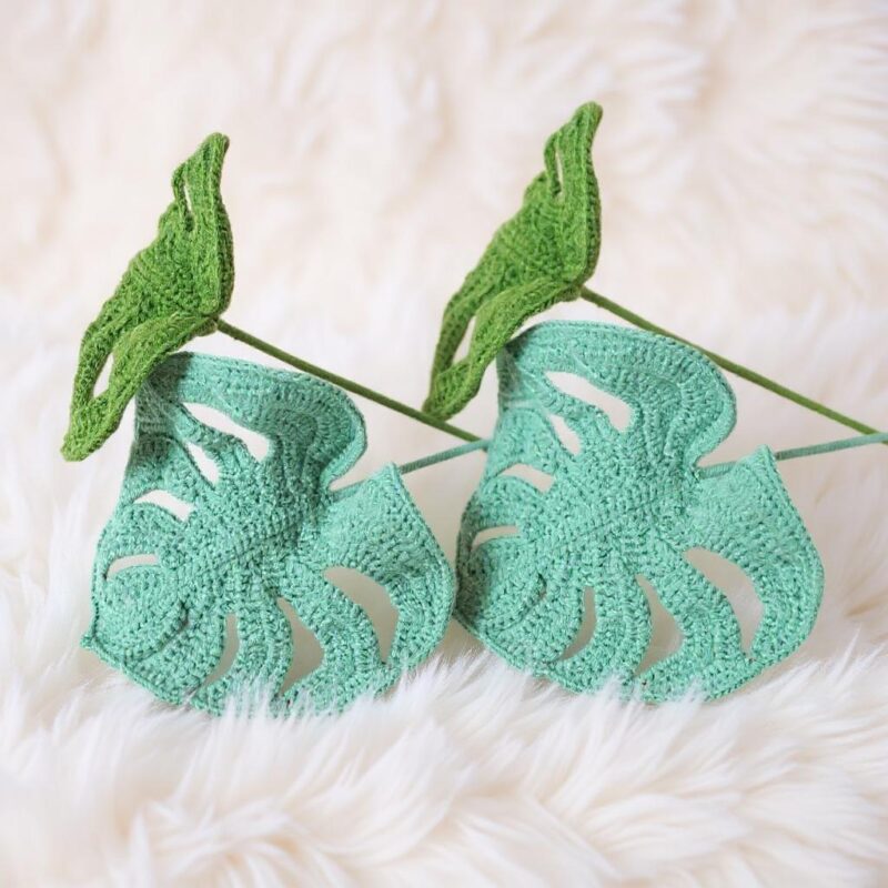 Monstera Leaf Amigurumi Crochet Pattern - Lush DIY Plant Decor - Instant Download PDF - Image 5