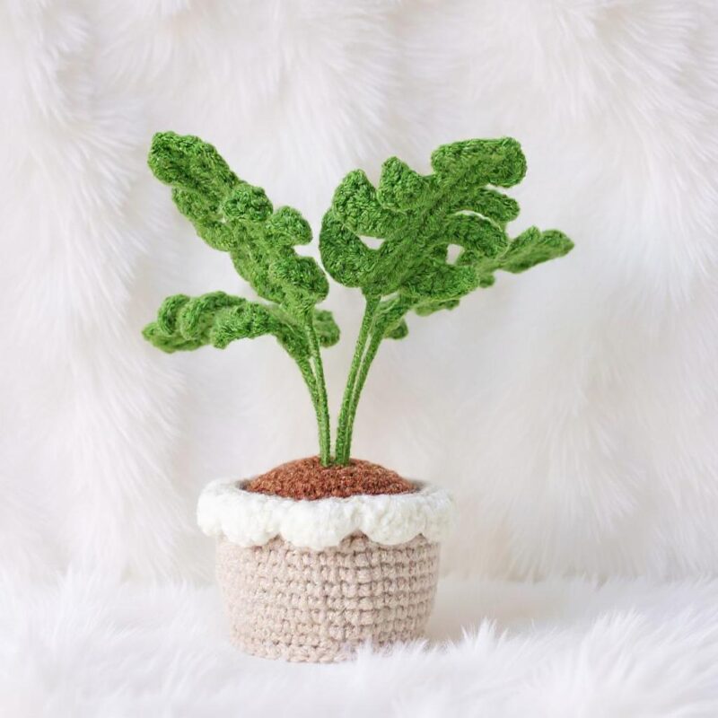 Monstera Plant Amigurumi Crochet Pattern - Cute DIY Potted Plant Decor - Instant Download PDF - Image 4