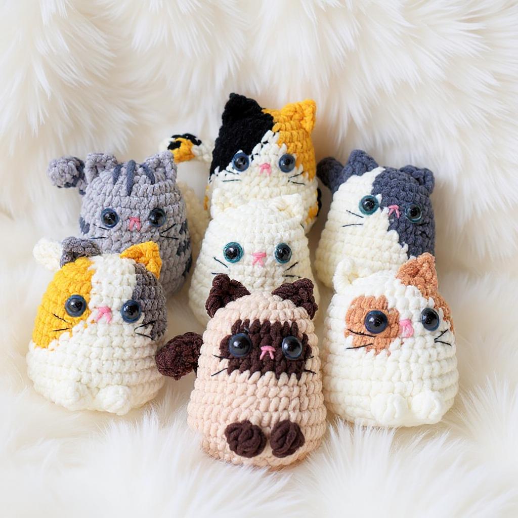 Multicolor Cats Amigurumi Crochet Pattern Bundle - Adorable DIY Stuffed Animal Toys - Instant Download PDF - Image 2