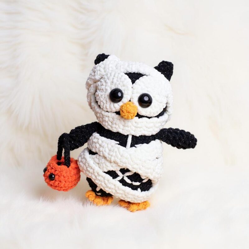 Mummy Owl Amigurumi Crochet Pattern - Spooky Cute - DIY Stuffed Animal Toy - Instant Download PDF - Image 2