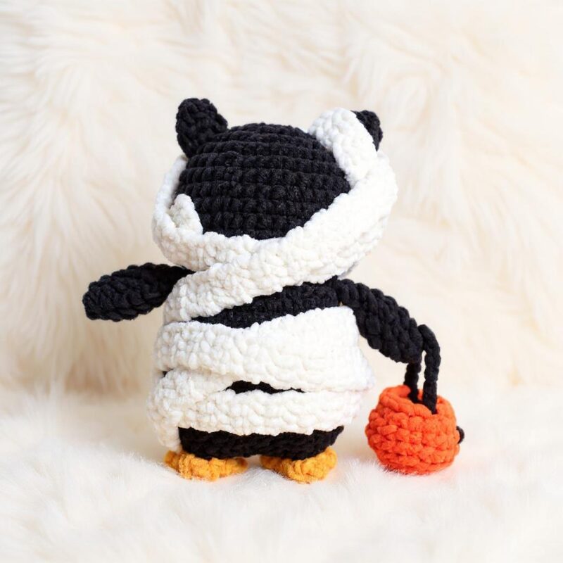 Mummy Owl Amigurumi Crochet Pattern - Spooky Cute - DIY Stuffed Animal Toy - Instant Download PDF - Image 4