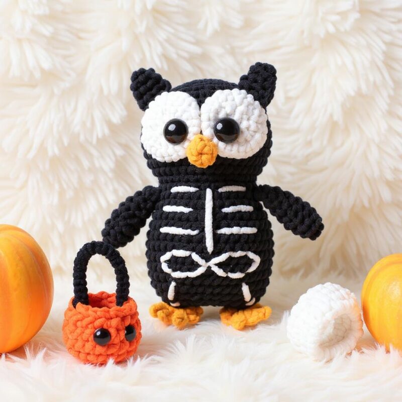 Mummy Owl Amigurumi Crochet Pattern - Spooky Cute - DIY Stuffed Animal Toy - Instant Download PDF - Image 5