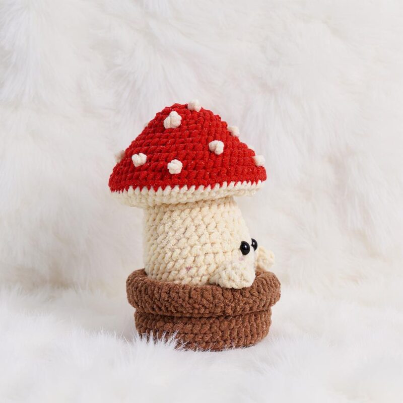 Mushroom Pot Amigurumi Crochet Pattern - Whimsical DIY Plush Decor - Instant Download PDF - Image 4